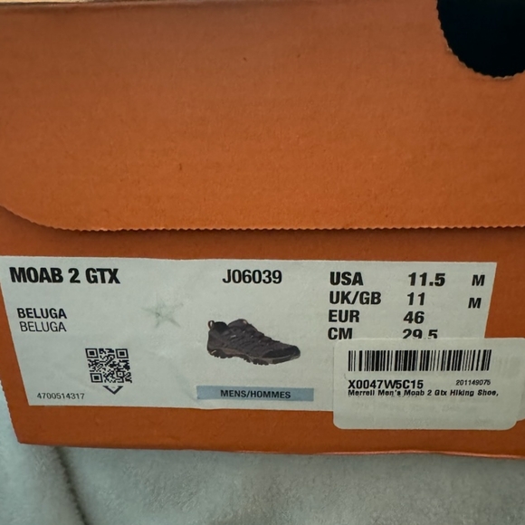 Merrell Men's Moab 2 GTX Hiking Shoe/size 11.5 - Picture 4 of 5